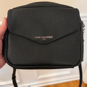 Karl Lagerfeld leather Black Crossbody Bag